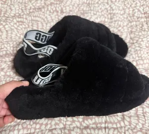 UGG Fluff Yeah Slide black size 6 thumbnail 1