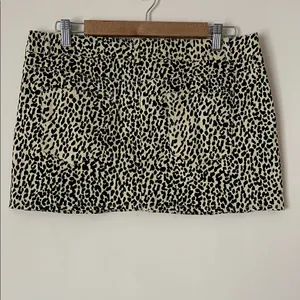 Edikted leopard print denim mini skirt thumbnail 4