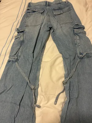 zara low rise baggy cargo jeans thumbnail 3