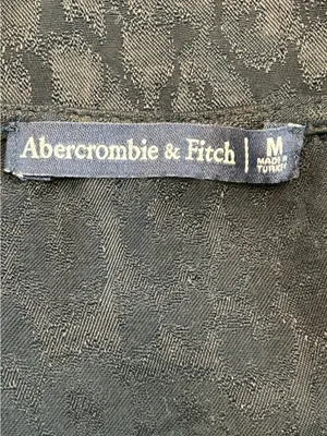 Abercrombie & Fitch BLK leopard satin ruffle wrap dress goth grunge edgy chic M thumbnail 7