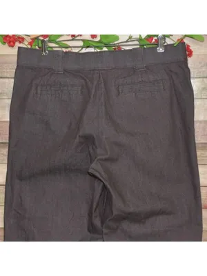 Lee No Gap Waistband Pants Womens 16 M Brown Straight Leg Stretch Cotton Trouser thumbnail 5