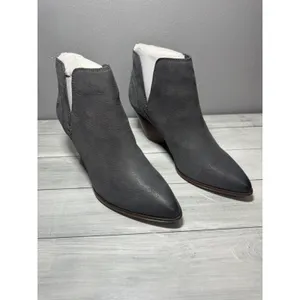 FRYE Reina Cut Out Short Gray Leather Slip On Womens Bootie Boots Size 10M 78394 thumbnail 5