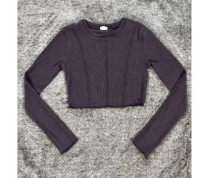 Garage Denim Kylie Exposed Seams Long Sleeve Tee Sz XS thumbnail 2