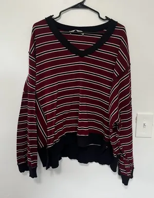 Three Bird Nest Striped Long Sleeve Top- Size XL thumbnail 1