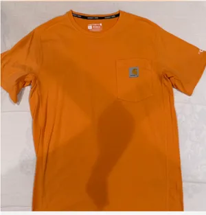 Orange Carhartt pocket tee thumbnail 1