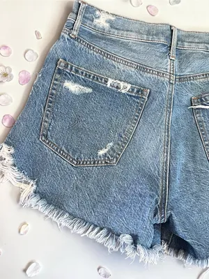American Eagle Highest Rise 90’s Boyfriend distressed Jeans Shorts thumbnail 14