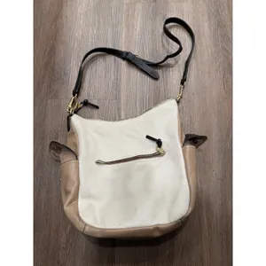 Coach Elle Hobo Colorblock Leather Shoulder Bag Chalk‎ Taupe Black 3154 thumbnail 2