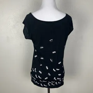 Umsteigen Top Womens M Black‎ Heels Hats Magician Bamboo Organic Cotton T-Shirt thumbnail 7
