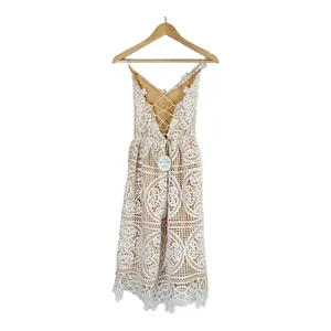 Two Sisters Annabelle Sleevess Lace V Neck Midi Dress White Size XS NWT thumbnail 7