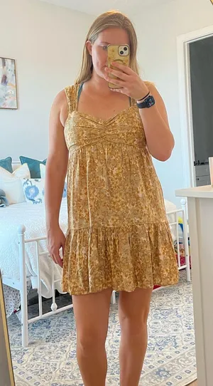 Free People Brown floral dress thumbnail 1