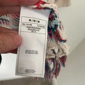 ROXY Near Future Knit Fringe Cardigan Open Front Long Sleeve Size Medium thumbnail 15