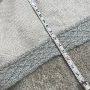 prAna Angelica Women Cream Grey Cable Knit Mock Neck Cardigan Sweater‎ Sz small thumbnail 9