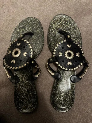 Jack Rogers Sandals Jelly Black Georgica 8 thumbnail 1
