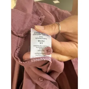 Needle & Cloth Mauve Linen Blend Button Down Shirt Long Sleeve‎ Womens Large NWT thumbnail 7