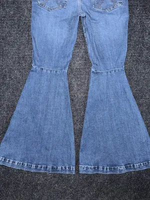Wrangler Retro Trumpet Flare Bell Bottom Jeans Sz 26x30 Western Boho Rodeo Denim thumbnail 6