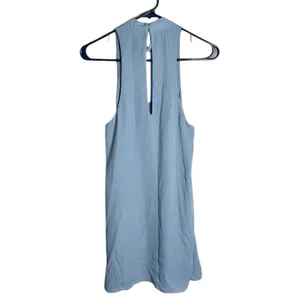 Lulus Groove Thing Light Blue Halter Neck Sleeveless Mini dress size M thumbnail 3