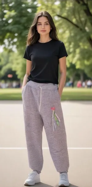 Vintage Butterfly Sweatpants 90s cottagecore granny boho pastel thumbnail 1
