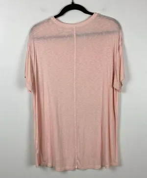 American Eagle Scoop Oversized Boyfriend Tee Shirt Peach Pink Womens Size Medium thumbnail 5