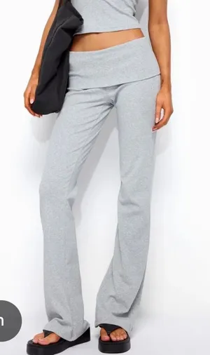 Edikted gray heather fold over pants in a S  thumbnail 1