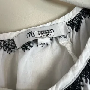 Madewell Embroidered Cross-Stitch Peasant Top White XXS NA322 thumbnail 4