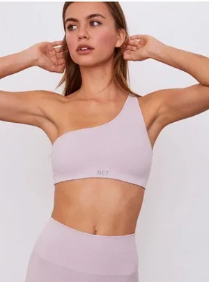 Set Active One-Shoulder Bra lavender  thumbnail 1