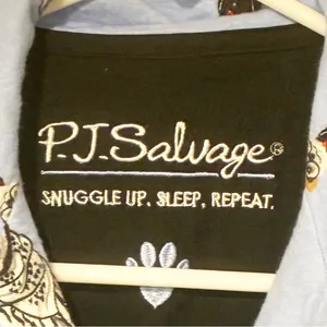 PJ Salvage Pajama Top Hipster Dogs Eyeglasses‎ Button Size XS thumbnail 4