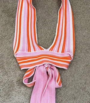 Unbranded Crop Tie Top Colorful Size Small thumbnail 1