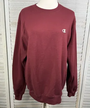 CHAMPION Sweatshirt Crewneck Burgundy-Medium thumbnail 1