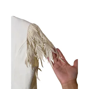 Cachet Womens Cream 2 Piece Dress and Textured Leaf Fringe Jacket Set Size‎ 16 thumbnail 12