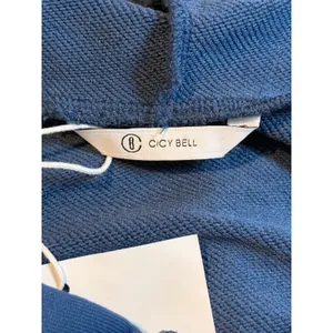 Cicy Bell‎ Hooded Romper Women XL Blue Zip Up Athleisure Short NWT Jumpsuit thumbnail 6