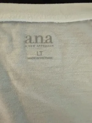 ana A New Approach Women's White V-Neck Tunic with Tie-Sleeve Details‎ Size LT thumbnail 2
