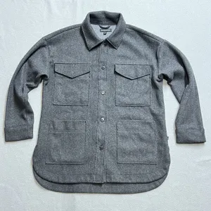 Banana Republic Ladies' Structured 4 Pocket Button Shacket Shirt Jacket Gray‎ S thumbnail 2