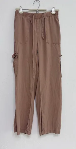 Women's Thread & Supply Brown Cargo Pants S Tencel thumbnail 1
