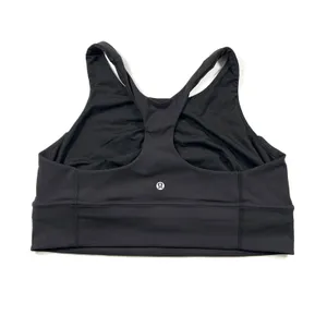 Lululemon Wunder Train High Neck Longline Size 14 Black Sports Workout Yoga Gym thumbnail 4