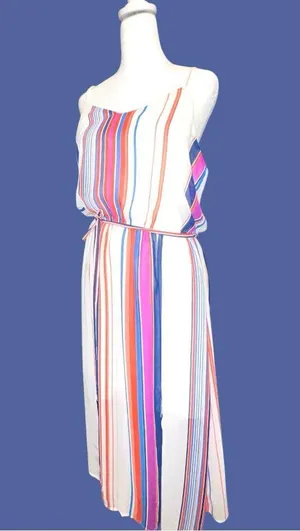 As U Wish Multicolor Striped Dress thumbnail 4
