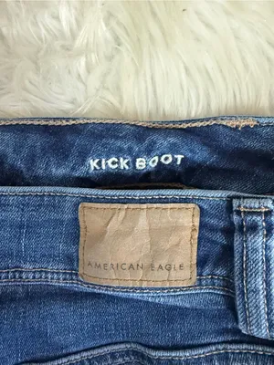 American Eagle Next Level Stretch Kick Boot Jeans Size 2 Regular Dark Wash thumbnail 3