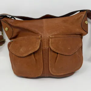 Fossil Long Live Vintage Crossbody Bag Cognac Leather Utility Women Small thumbnail 2