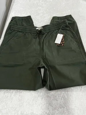 Vans Chamber II Jogger Women's Elastic Waistband Army Green Size XL Cotton Blend thumbnail 9