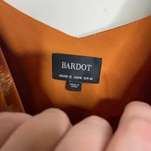 Bardot Printed Slip Dress Sketch Spot Copper Gold Womens 8 thumbnail 7