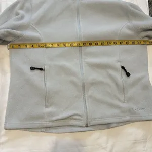 L.L. Bean Women’s Full-Zip Fleece Sweater Size L Light Blue Soft Polar Warm thumbnail 8