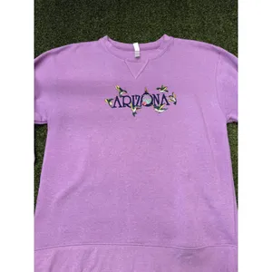 Vintage Arizona Sweatshirt Purple Embroidered Hummingbird Crewneck Large thumbnail 2