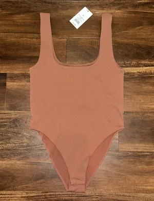 NWT A New Day Seamless Tank Bodysuit in Size Medium in Rust thumbnail 8