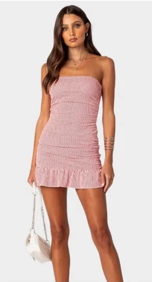 Edikted Gaia‎ Gathered Mini Dress thumbnail 1