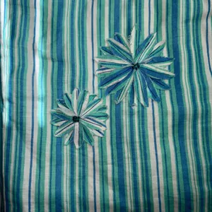 Muse Strapless Teal and White Dress with Floral Details thumbnail 4