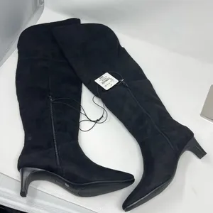 NWT WORTHINGTON Palmetto Valto‎ Faux Suede Over the Knee Black Boots Size 6 New thumbnail 6