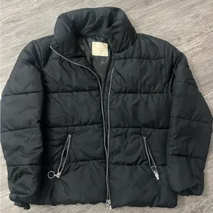 Altar'd State women’s Classic Black Puffer Jacket size medium thumbnail 1