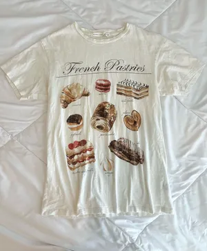 Altard state French pastries oversized graphic tee thumbnail 1