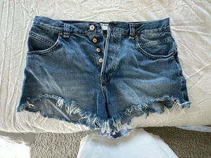 Free People Jean Shorts Denim thumbnail 1