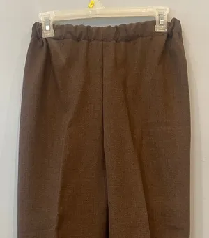 Women’s  Brown Pants handmade elastic waist lined like new thumbnail 1