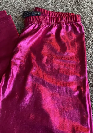 Soho Girls Fuchsia Metallic Leggings thumbnail 2